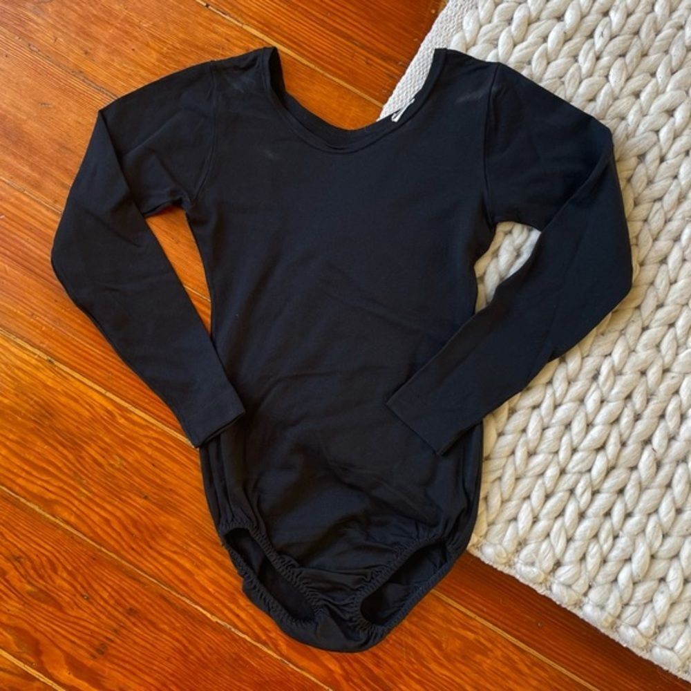 Vintage Danskin Black Long Sleeve Bodysuit Leotard- Women’s S XS
